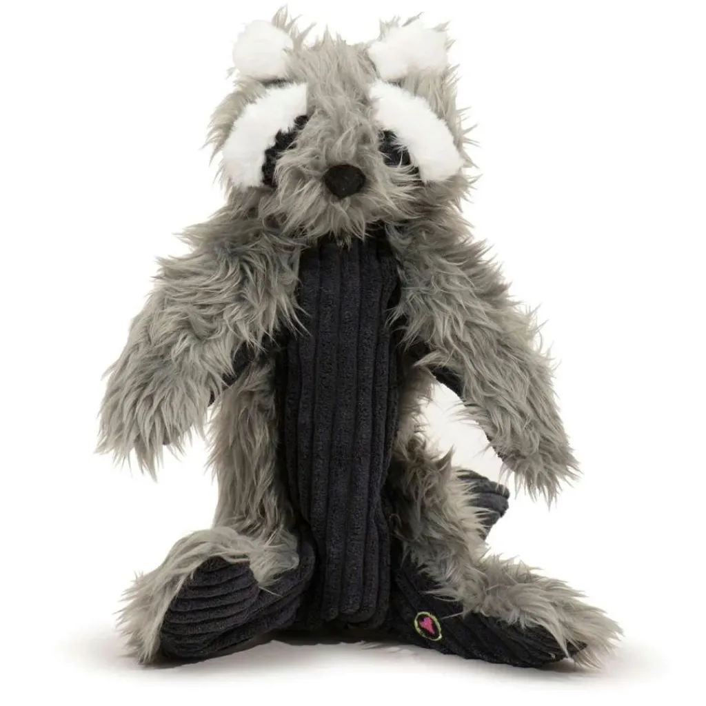 Hondenartikelen-HuggleHounds X-Brace Redwood Raccoon hondenspeelgoed