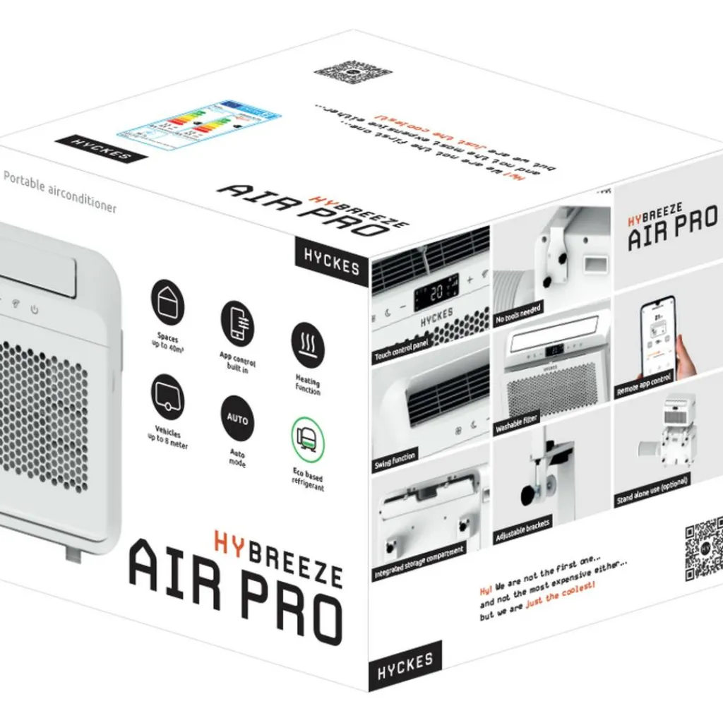 Airco's-Hyckes HyBreeze Air Pro draagbare split unit aircondition