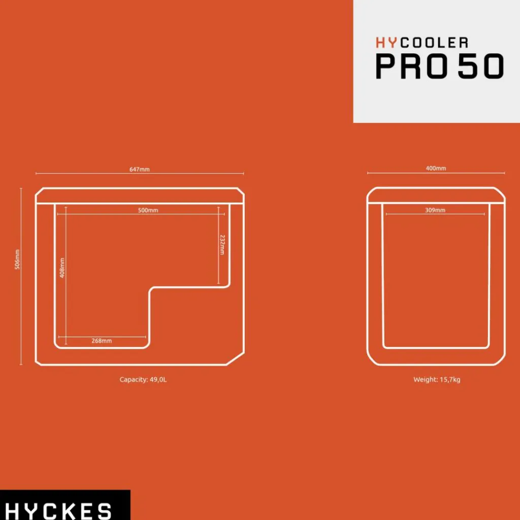 Hyckes HyCooler Pro 50 compressor koelbox< Koelboxen