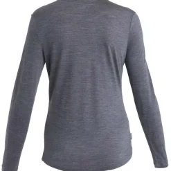 Icebreaker 125 Cool-Lite Sphere III LS thermos dames midnight  navy heather< Thermokleding|Wintersport