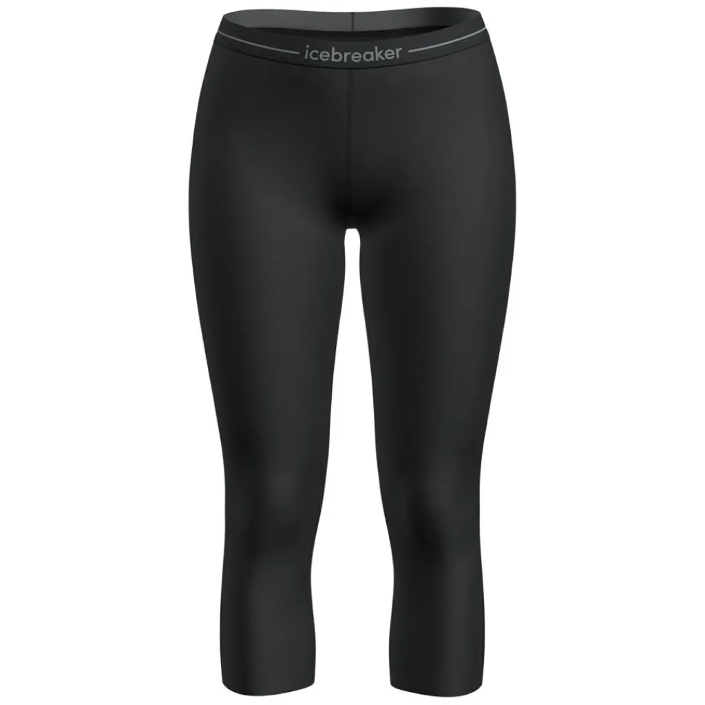 Icebreaker 200 Oasis 3/4 thermobroek dames black< Thermokleding|Wintersport