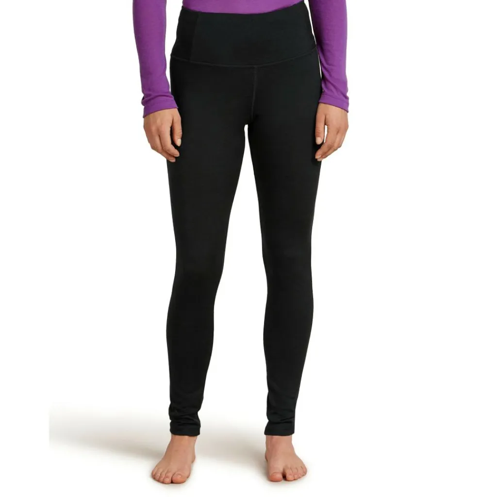 Thermokleding|Wintersport-Icebreaker 200 Oasis High Rise thermobroek dames black