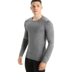 Thermokleding|Wintersport-Icebreaker 200 Oasis LS thermoshirt heren gritstone heather
