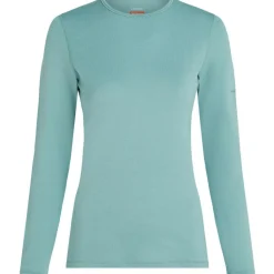 Icebreaker 260 Tech LS Crewe thermoshirt dames hydro< Thermokleding|Wintersport