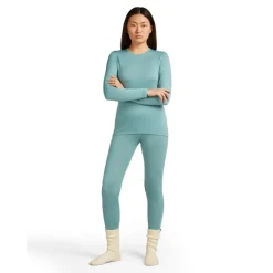 Icebreaker 260 Tech LS Crewe thermoshirt dames hydro< Thermokleding|Wintersport