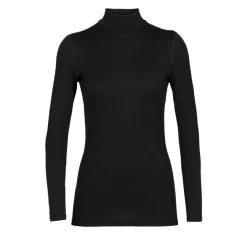 Thermokleding|Wintersport-Icebreaker 260 Tech LS Turtleneck thermoshirt dames black