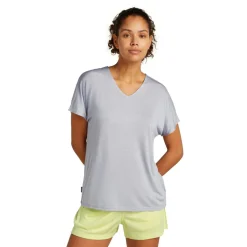 Icebreaker Drayden Reversible shirt dames grey quartz< Outdoor Shirt