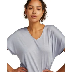 Icebreaker Drayden Reversible shirt dames grey quartz< Outdoor Shirt