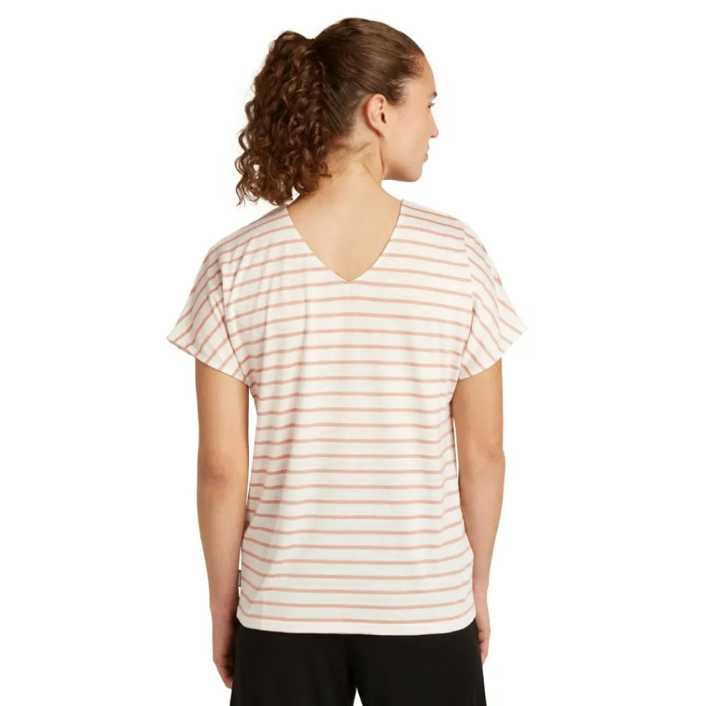 Outdoor Shirt-Icebreaker Drayden Reversible Stripe shirt dames ecru heather desert sand