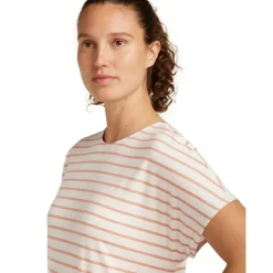 Outdoor Shirt-Icebreaker Drayden Reversible Stripe shirt dames ecru heather desert sand