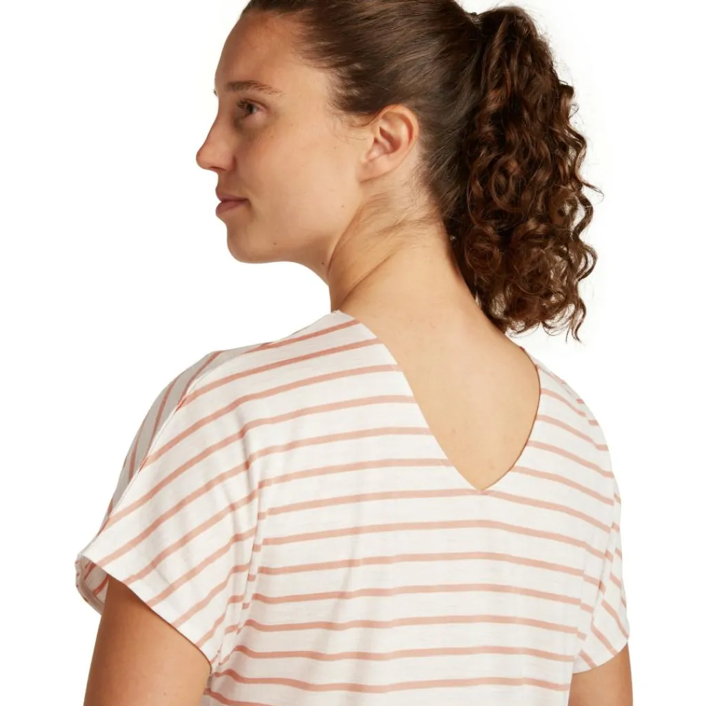 Outdoor Shirt-Icebreaker Drayden Reversible Stripe shirt dames ecru heather desert sand