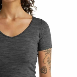 Sportondergoed-Icebreaker Siren Sweetheart shirt dames gritstone heather