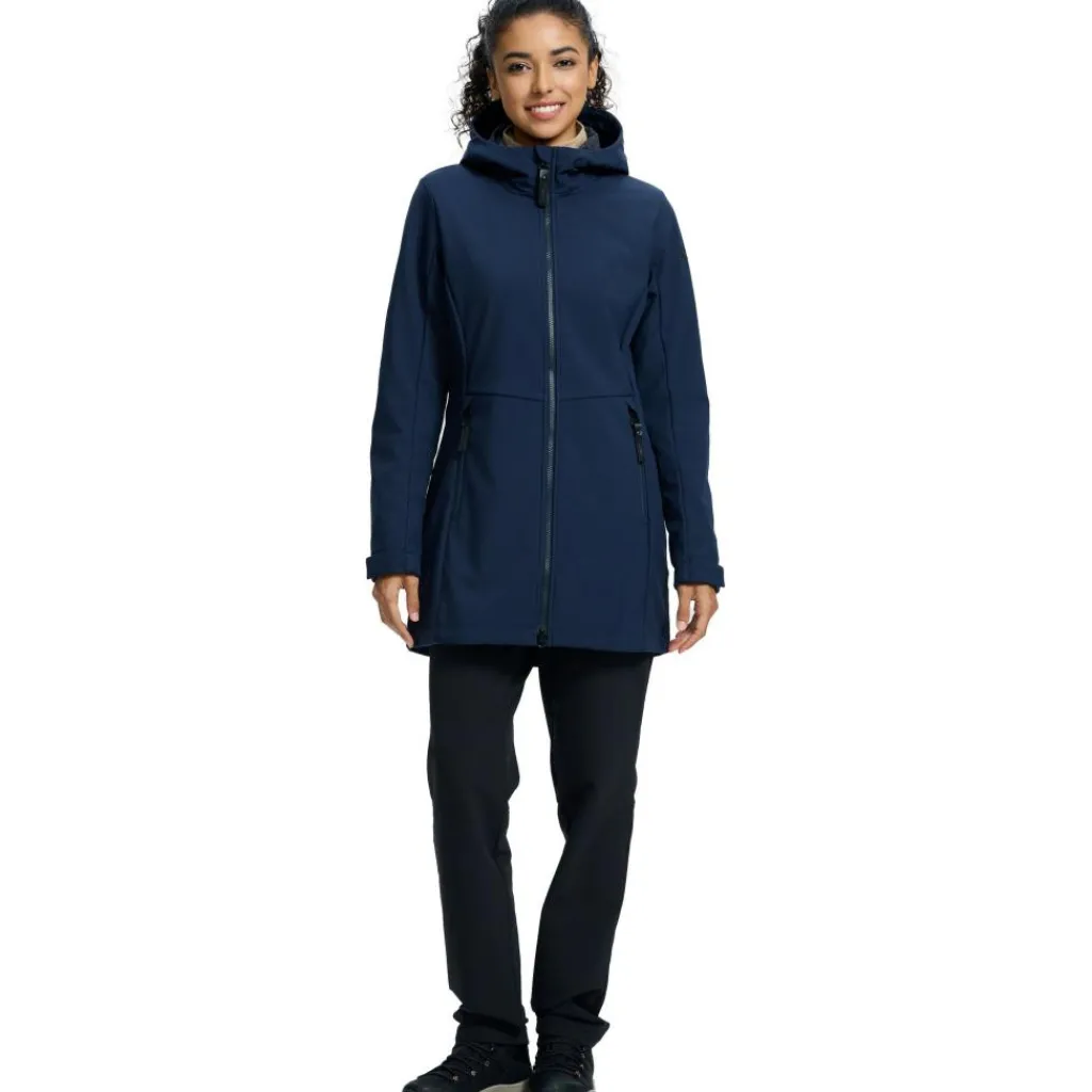 Outdoor Jack-Icepeak Alamosa parka softshell jas dames dark blue