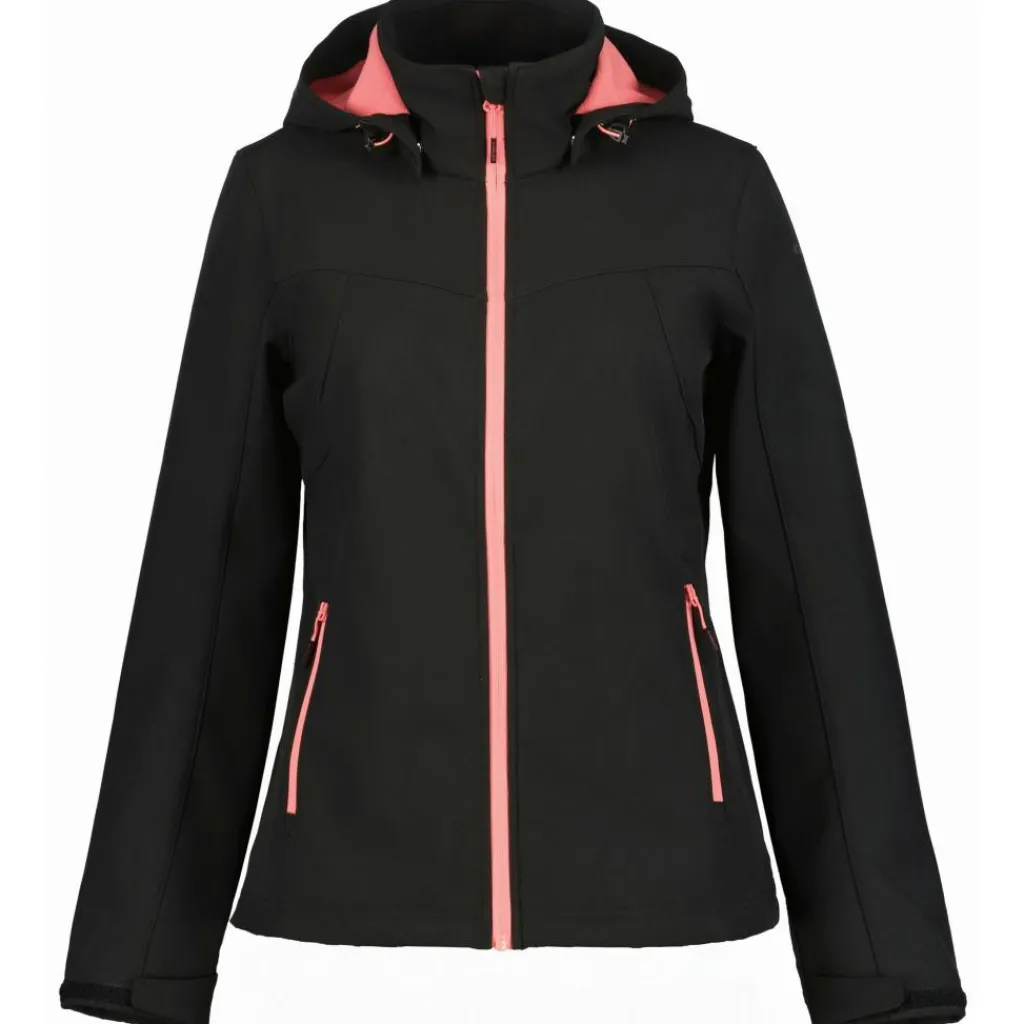 Outdoor Jack-Icepeak Brenham softshell jas dames black