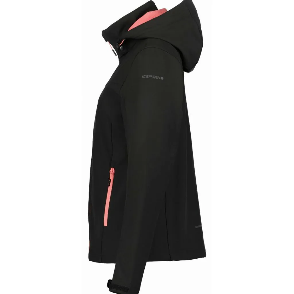 Outdoor Jack-Icepeak Brenham softshell jas dames black