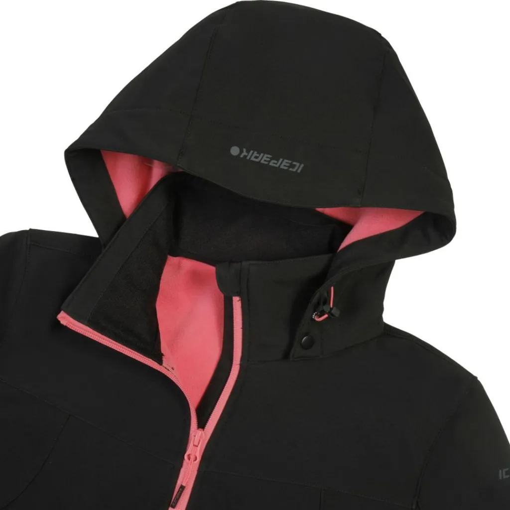 Outdoor Jack-Icepeak Brenham softshell jas dames black