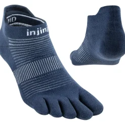 Hardloopkleding-Injinji Run Lightweight No-show hardloopsokken navy
