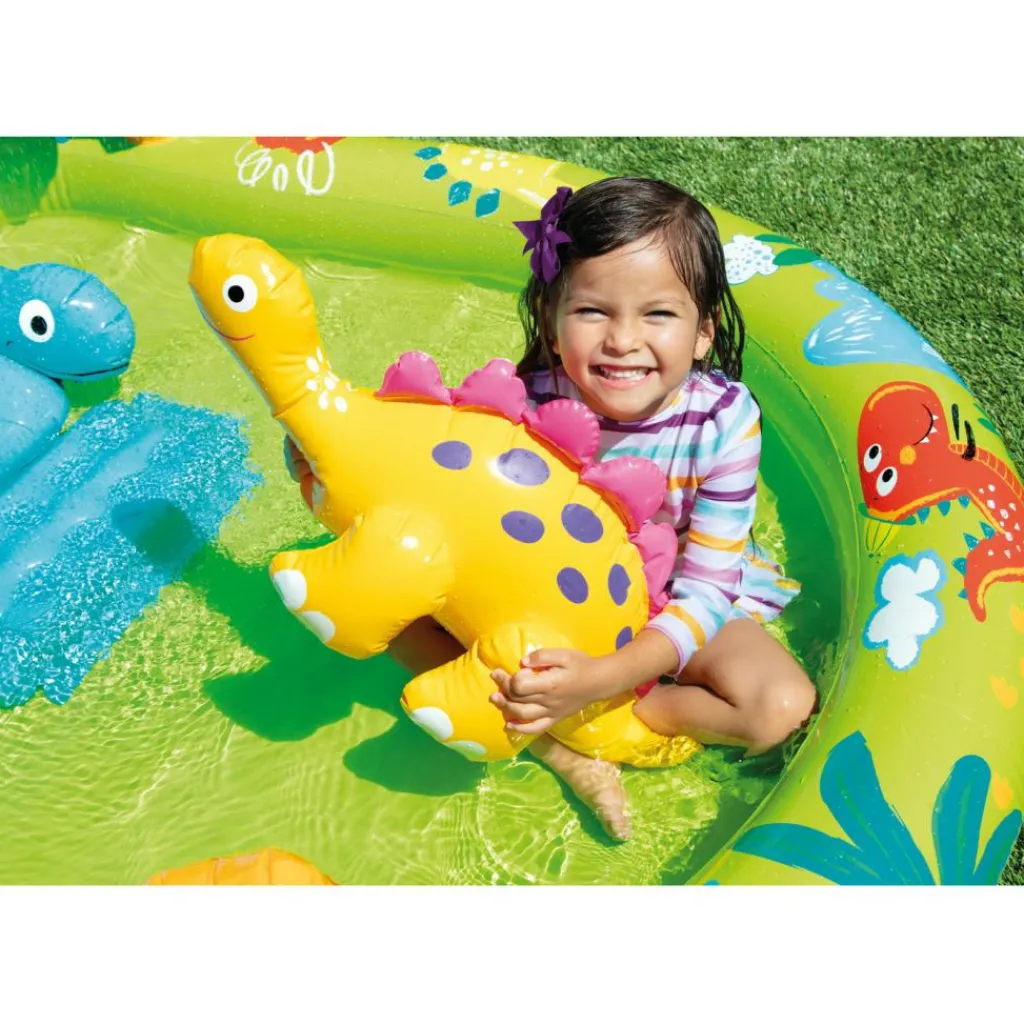 Opblaasbaar Zwembad-Intex Little Dino Player Center opblaasbaar zwembad 191 x 152 cm