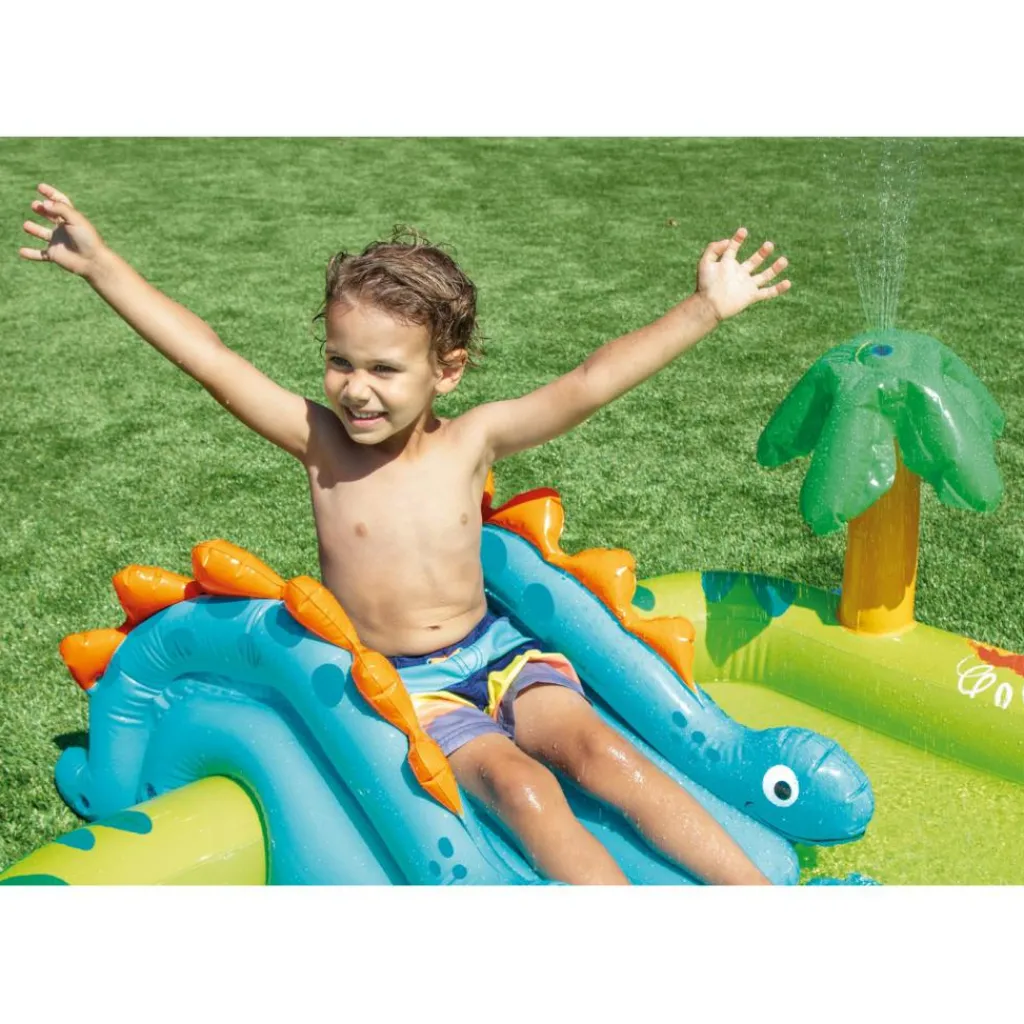 Opblaasbaar Zwembad-Intex Little Dino Player Center opblaasbaar zwembad 191 x 152 cm