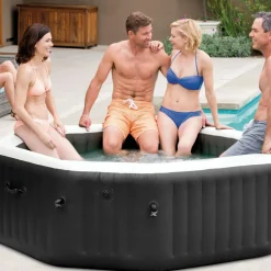 Intex PureSpa Jet & Bubble Deluxe opblaasbare spa 4  personen< Opblaasbare Spa