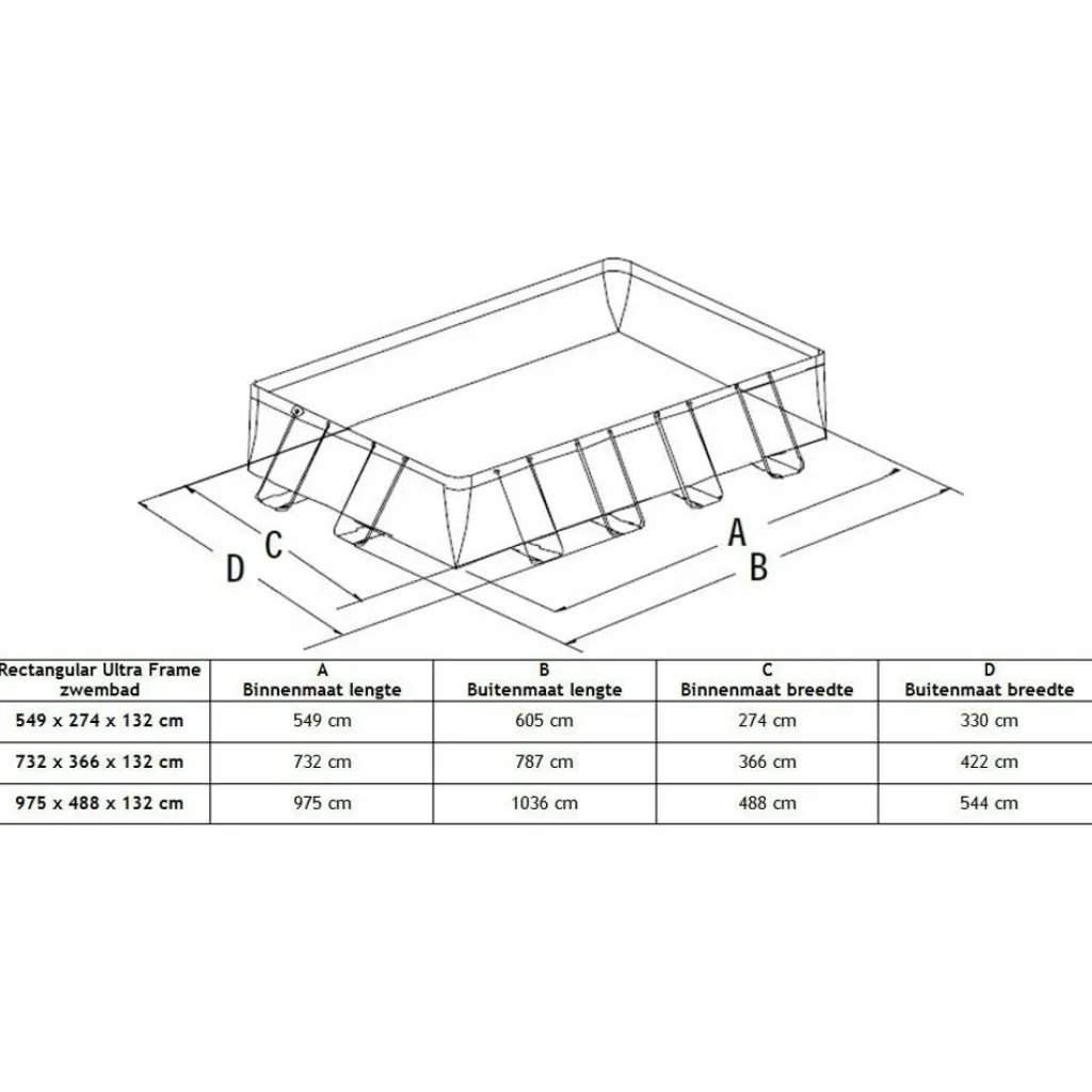 Opzetzwembad-Intex Ultra XTR Frame Rectangular 549 x 274 x 132 zwembad