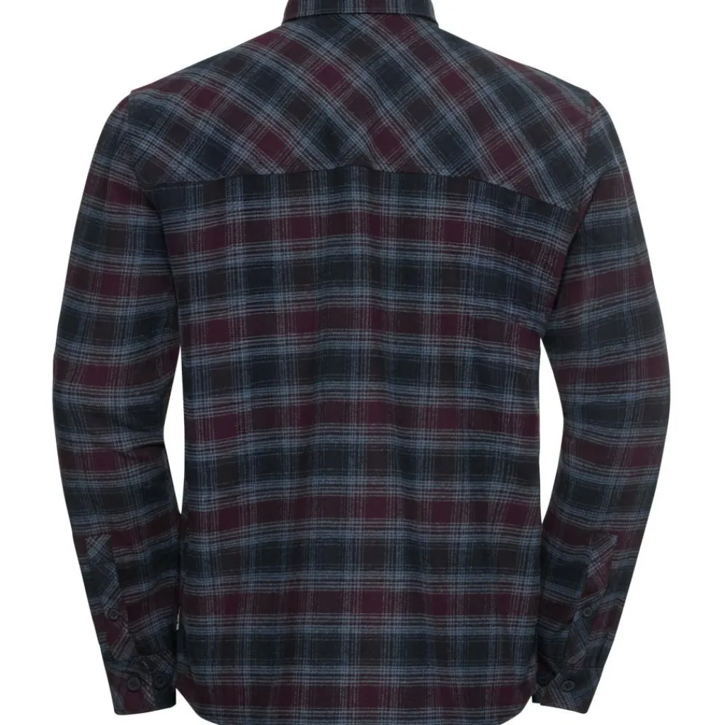 Jack Wolfskin Baja overhemd heren check dark navy< Outdoor Shirt