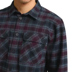Jack Wolfskin Baja overhemd heren check dark navy< Outdoor Shirt