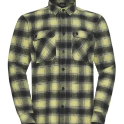 Jack Wolfskin Baja overhemd heren check lemon ice< Outdoor Shirt