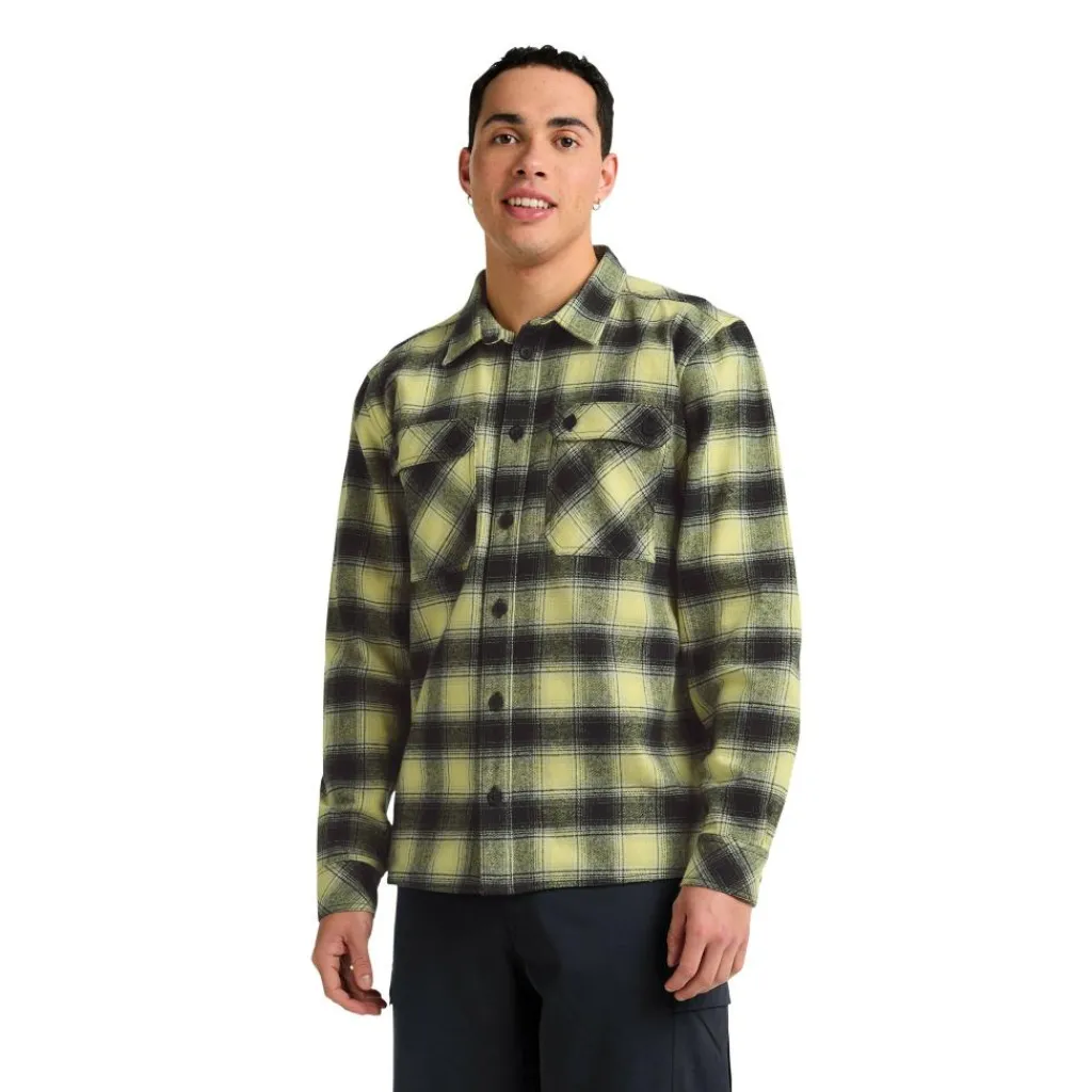 Jack Wolfskin Baja overhemd heren check lemon ice< Outdoor Shirt