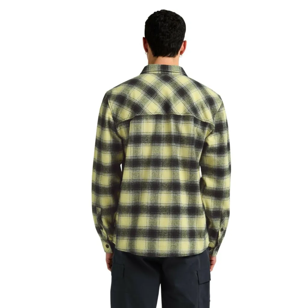 Jack Wolfskin Baja overhemd heren check lemon ice< Outdoor Shirt