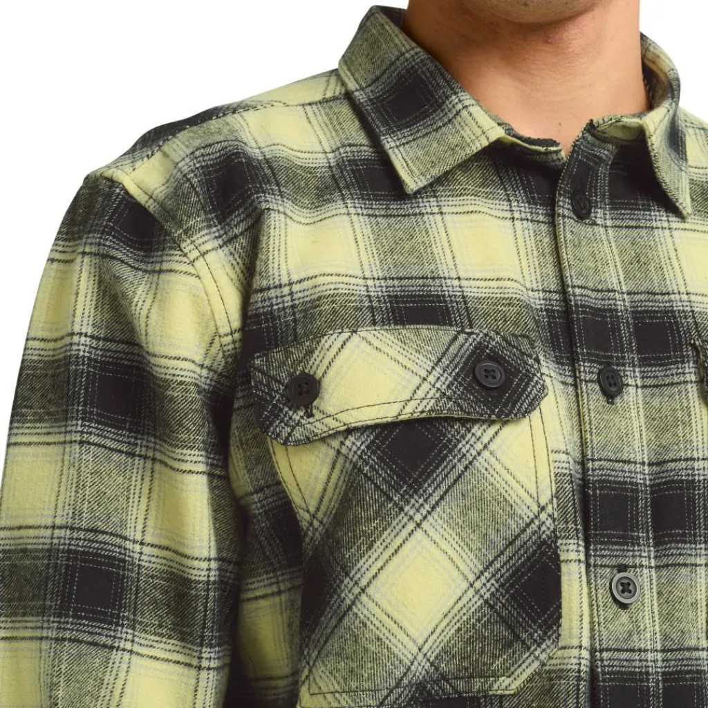Jack Wolfskin Baja overhemd heren check lemon ice< Outdoor Shirt