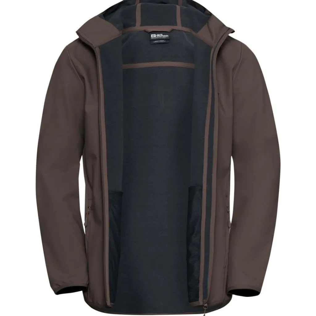 Outdoor Jack-Jack Wolfskin Bornberg Hoody softshell jas heren peat