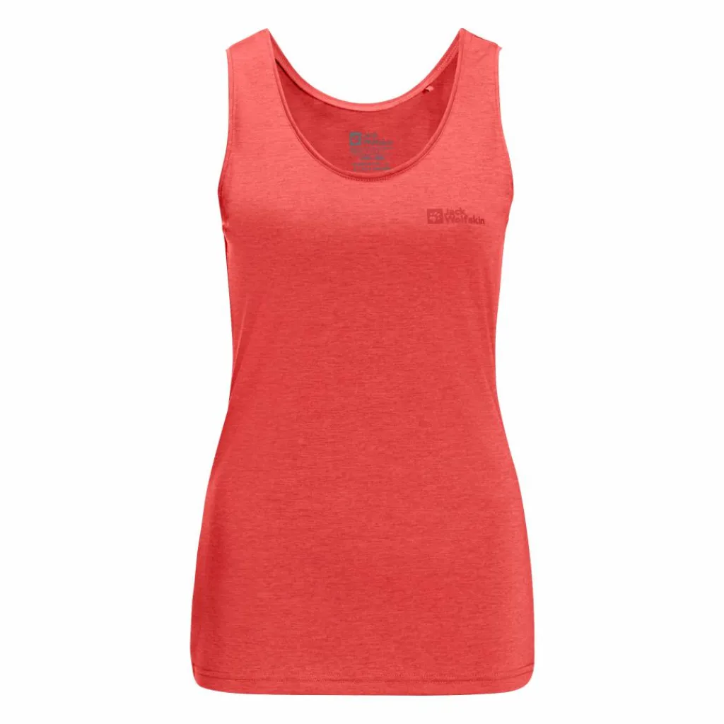 Jack Wolfskin Crosstrail tanktop dames vibrant red< Outdoor Shirt