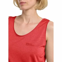 Jack Wolfskin Crosstrail tanktop dames vibrant red< Outdoor Shirt