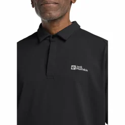 Outdoor Shirt-Jack Wolfskin  Delgami polo heren black
