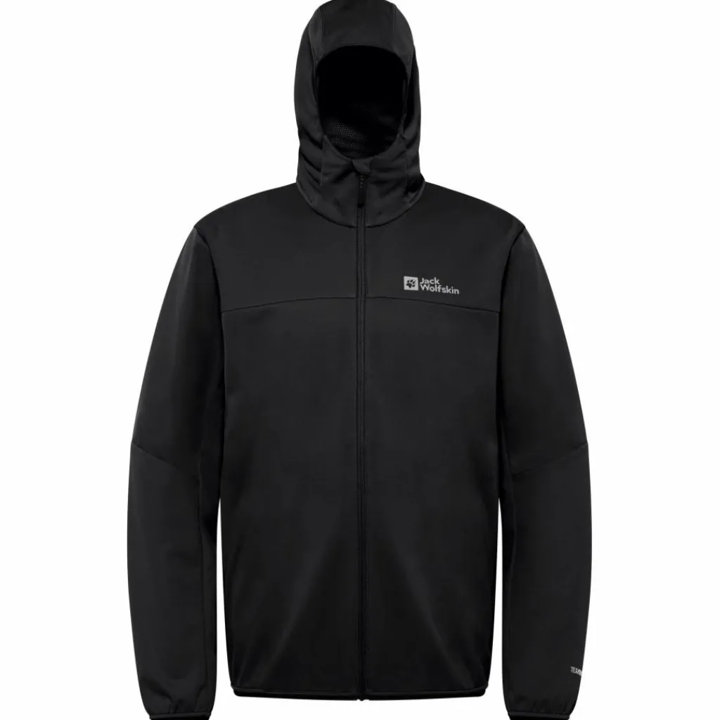 Fleece Vest-Jack Wolfskin Feldberg Hoody softshell jas heren black