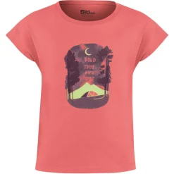 Outdoor Shirt-Jack Wolfskin Graphic shirt junior sunset coral