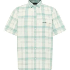 Outdoor Shirt-Jack Wolfskin Great Plains overhemd heren check soft jade