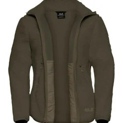 Fleece Vest-Jack Wolfskin  High Curl fleece vest dames obsidian moss