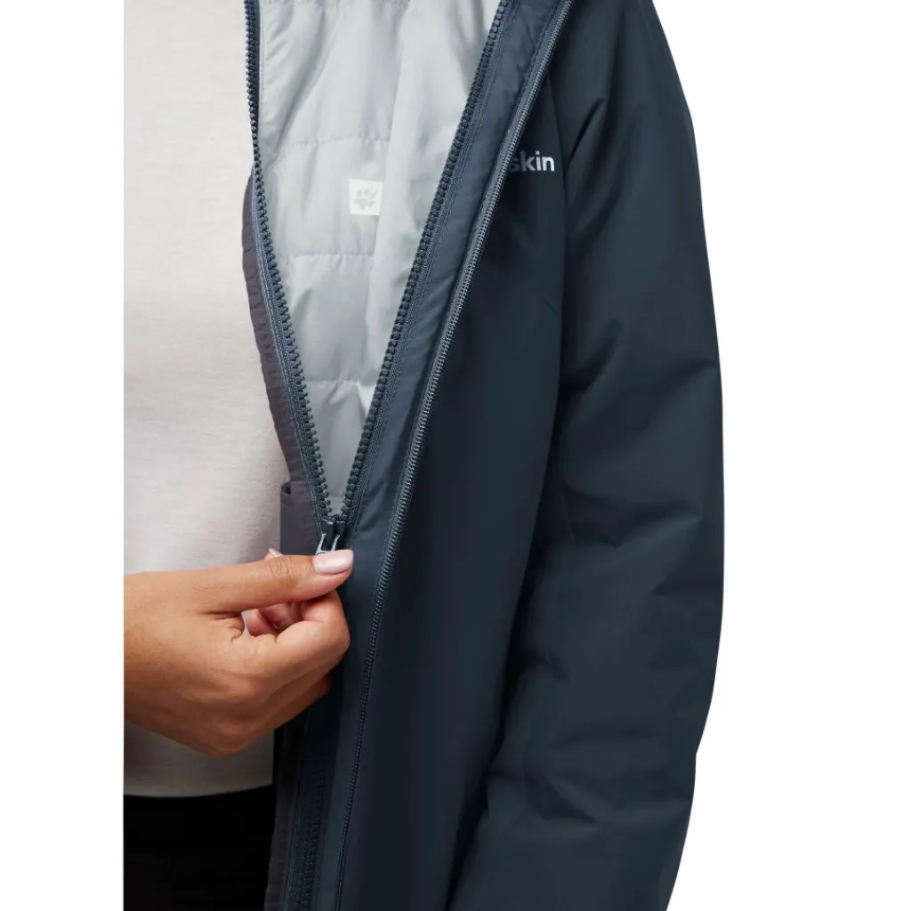Jack Wolfskin Hunberg 3-in-1 outdoor jack dames midnight sky< Outdoor Jack