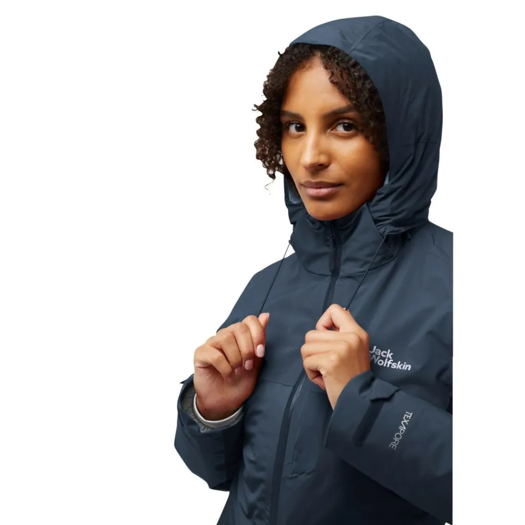 Jack Wolfskin Hunberg 3-in-1 outdoor jack dames midnight sky< Outdoor Jack