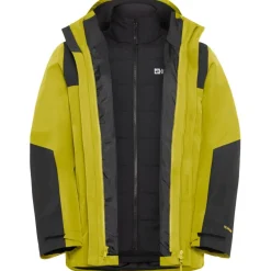 Jack Wolfskin Jasper 3-in-1 outdoor jack heren chartreuse< Outdoor Jack
