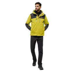 Jack Wolfskin Jasper 3-in-1 outdoor jack heren chartreuse< Outdoor Jack