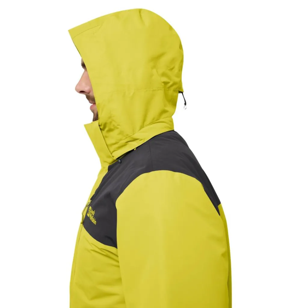 Jack Wolfskin Jasper 3-in-1 outdoor jack heren chartreuse< Outdoor Jack