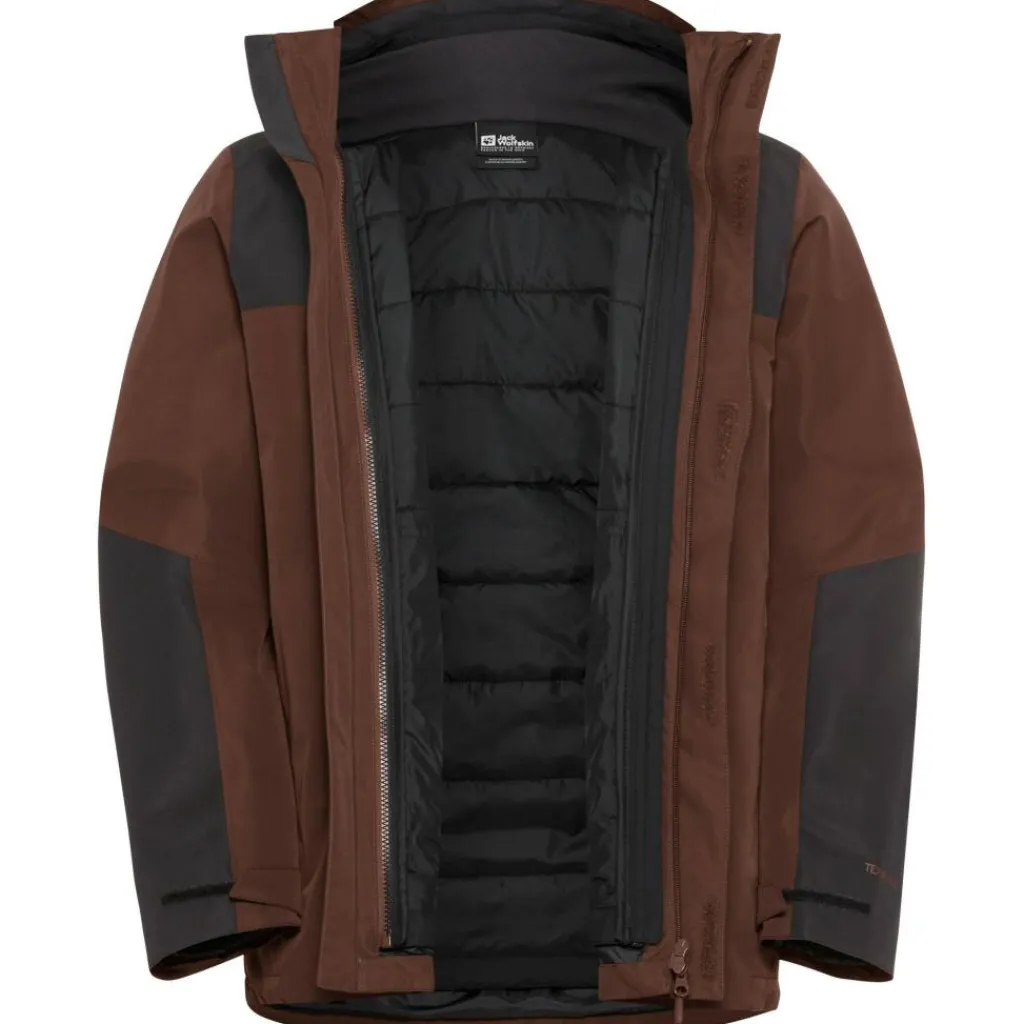 Jack Wolfskin Jasper 3-in-1 outdoor jack heren hot choc< Outdoor Jack
