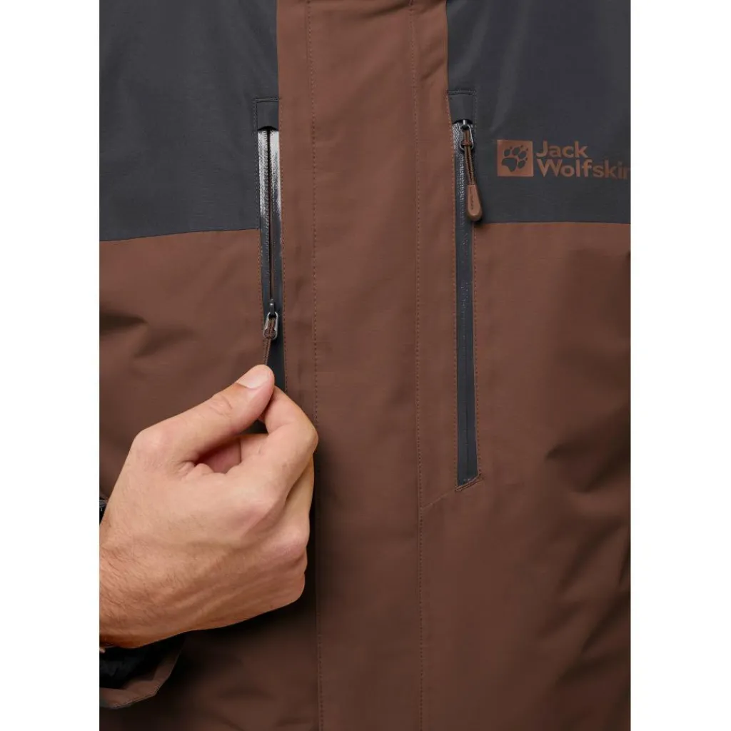 Jack Wolfskin Jasper 3-in-1 outdoor jack heren hot choc< Outdoor Jack