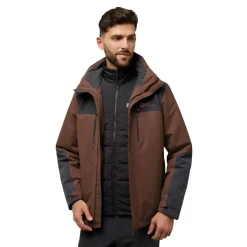 Jack Wolfskin Jasper 3-in-1 outdoor jack heren hot choc< Outdoor Jack