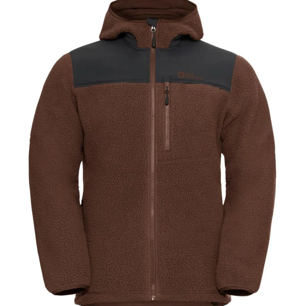 Jack Wolfskin Kammweg Pile Fleece vest heren hot choc< Fleece Vest
