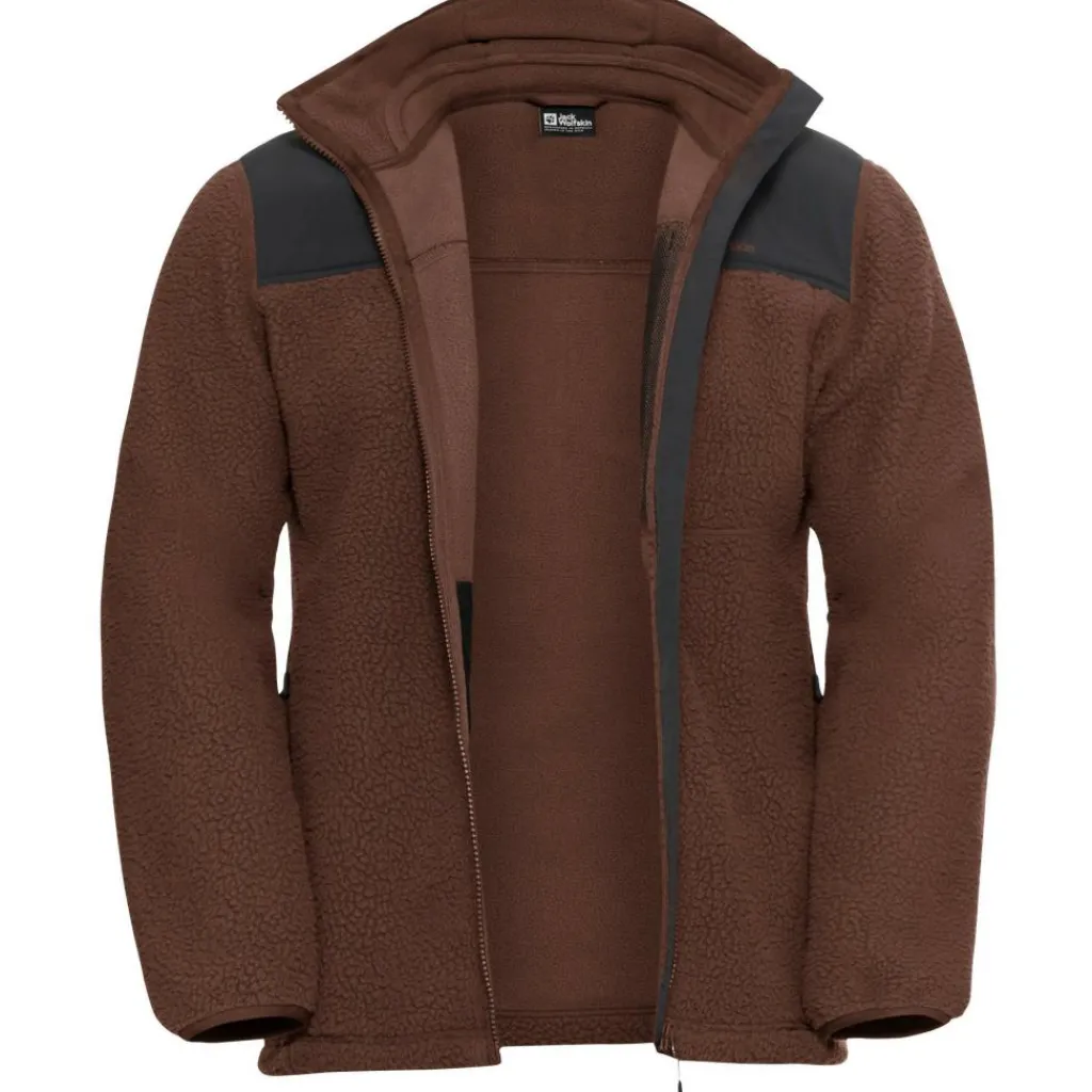 Jack Wolfskin Kammweg Pile Fleece vest heren hot choc< Fleece Vest