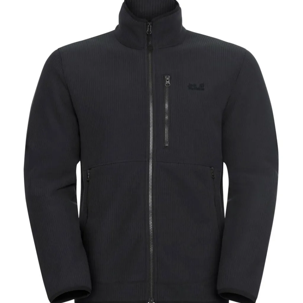 Fleece Vest-Jack Wolfskin Lake Ridge fleece vest heren black